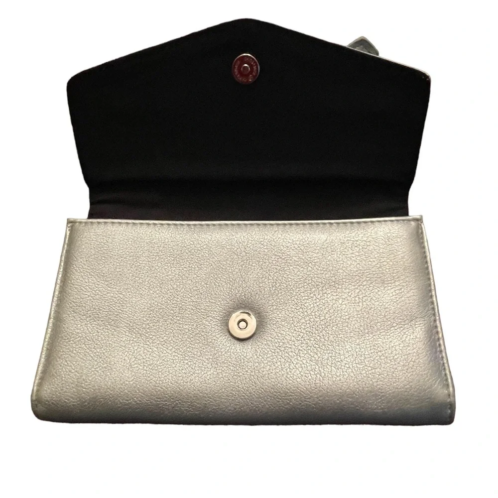 Kenneth‎ Cole Reaction Silver Envelope Flap Clutch